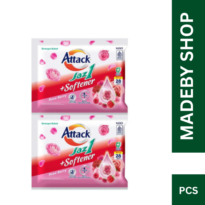 Attack Jaz 1 Detergent Plus Softener Renceng Isi 6 Sachet