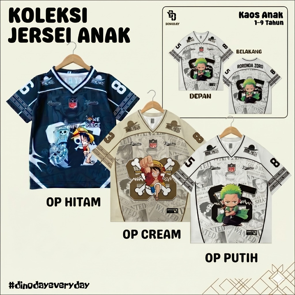 Setelan Jersey Basket Anak Laki dan Perempuan Usia 1-9 Tahun
