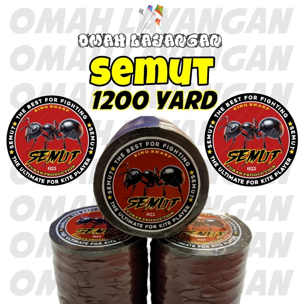 senar benang gelasan layangan 1200 yard SEMUT