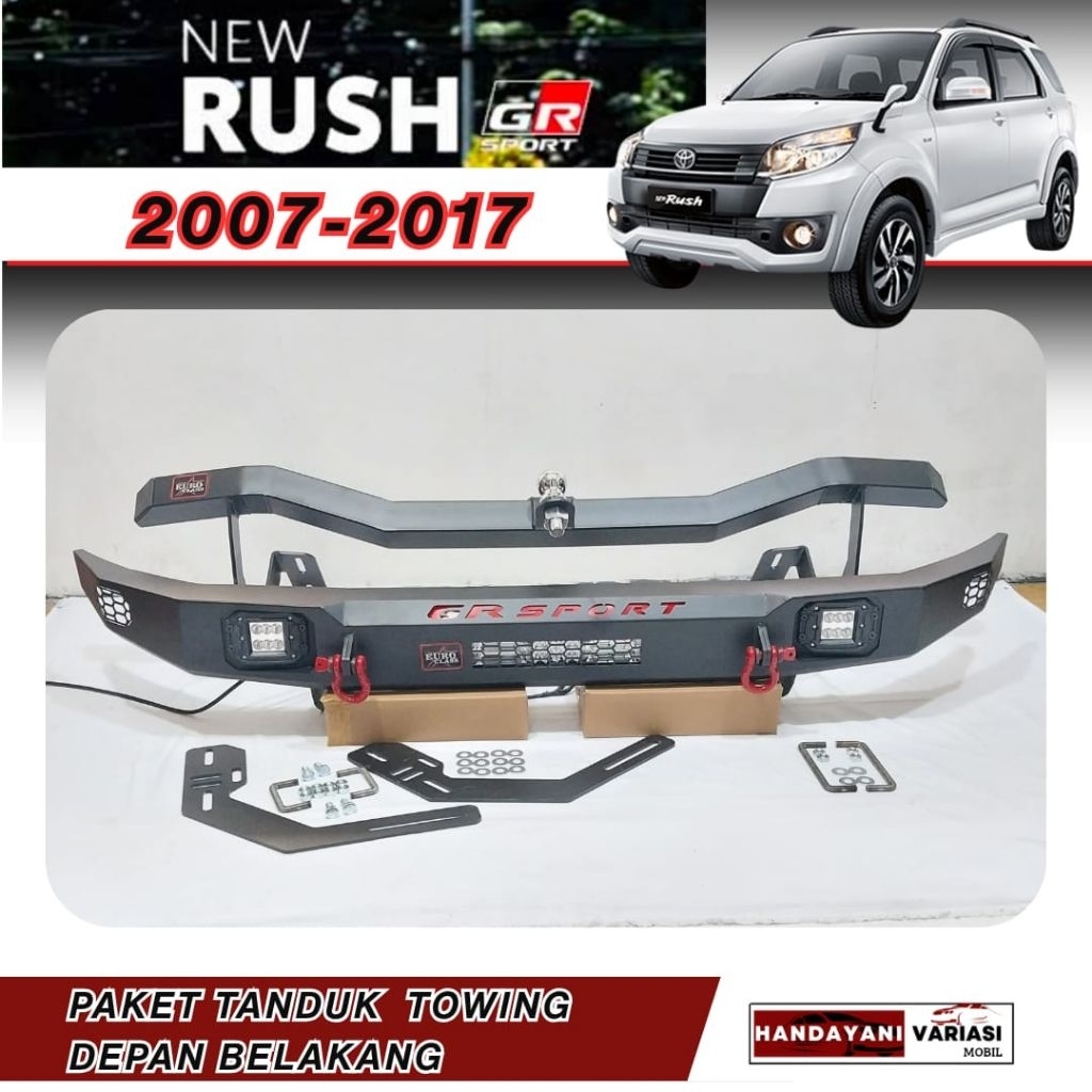 Paket Tanduk Towing Depan Belakang Mobil Toyota Rush 2007 2017
