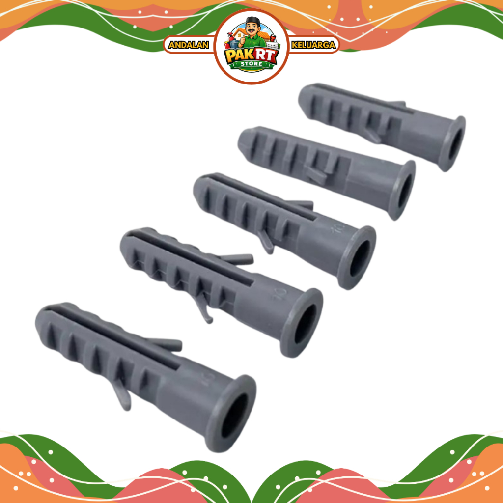 Sekrup Tembok Spiser Skrup Angkur Tembok Piser Pengencang Sekrup S6 S8 S10 S12 Wall Plug Fisher Mur 