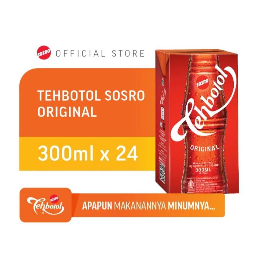 TEH BOTOL SOSRO KOTAK 300ml 1 Dus