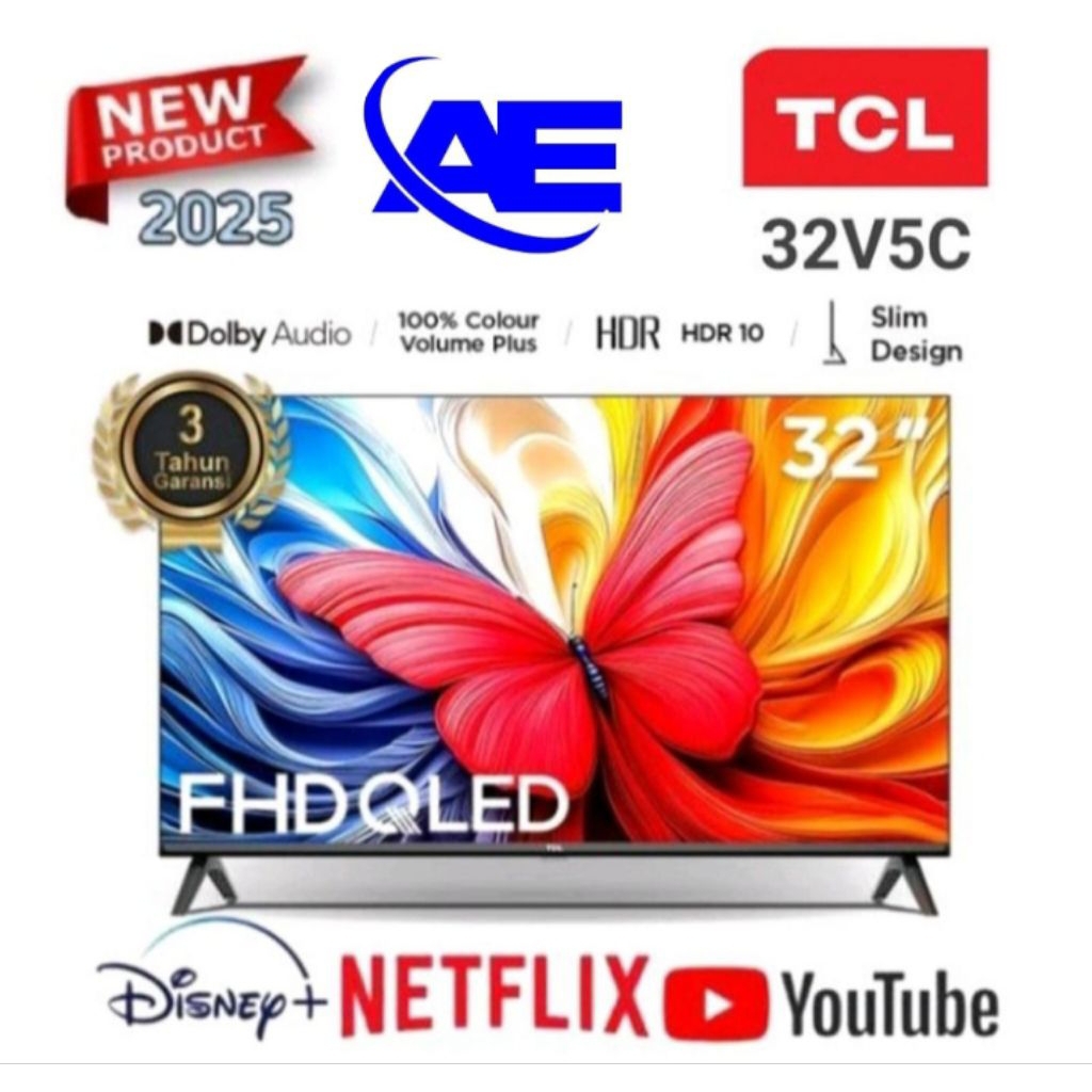 TV TCL QLED 32V5C GO'OGLE 32INCHI BERGARANSI RESMI 3THN