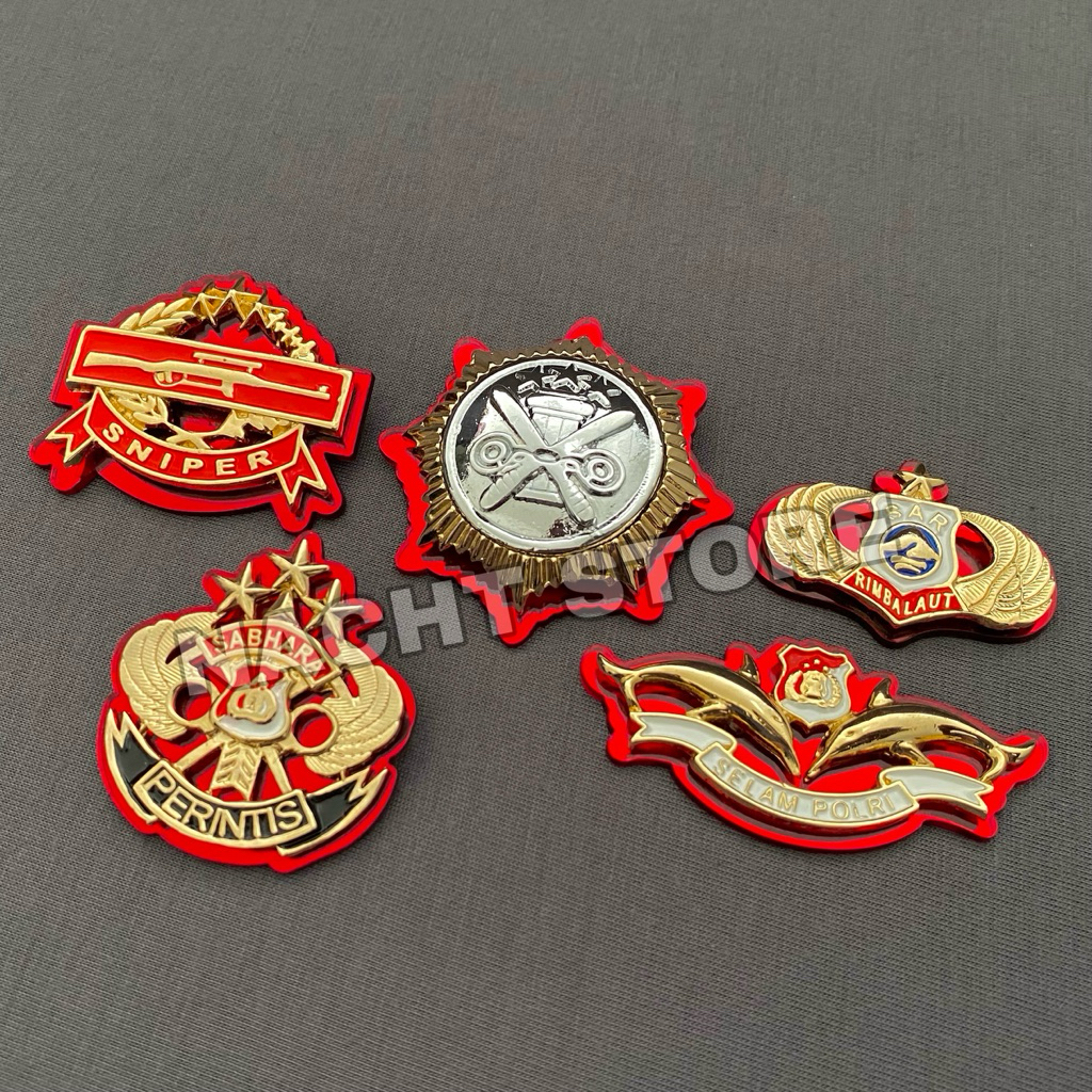 PIN SABHARA POLRI / BREVET SABHARA POLRI / BREVET SELAM POLRI / BREVET SAR RIMBA / BREVET SNIPER PAN