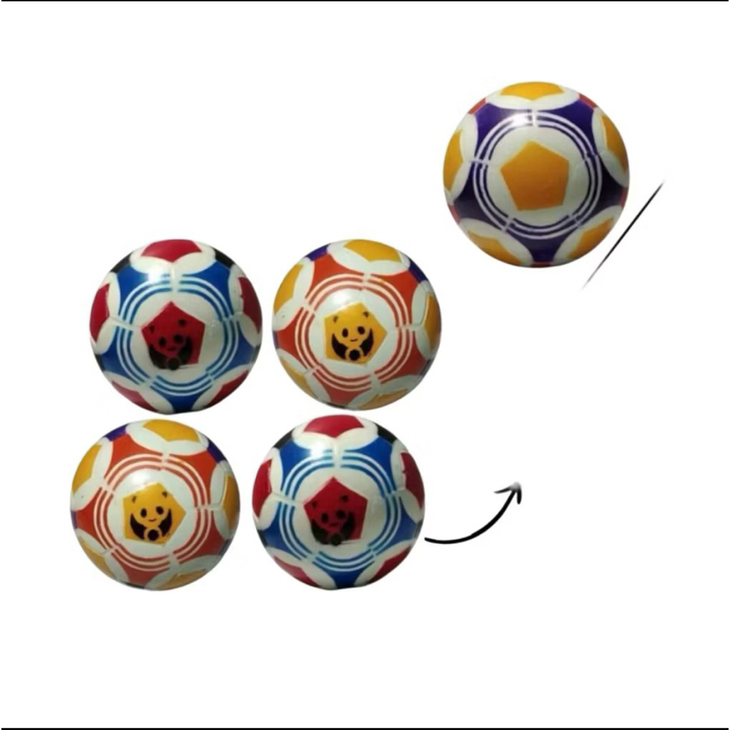 1 pcs bola sepak plastik  tebal cap panda asli
