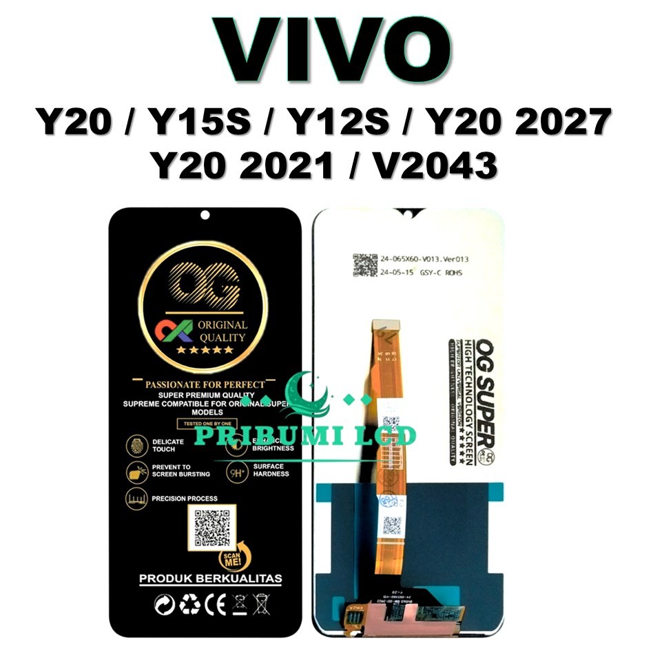 LCD TOUCHSCREEN VIVO Y20 / Y15S / Y12S / Y20 2027 / Y20 2021 / V2043 ORI 100% COMPLETE FULLSET