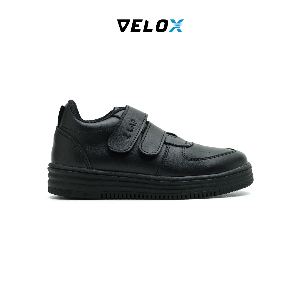 VELOX - Sepatu Sekolah Anak Laki laki Perempuan Unisex Sneakers Casual Daily Fashion Hitam - Sagan