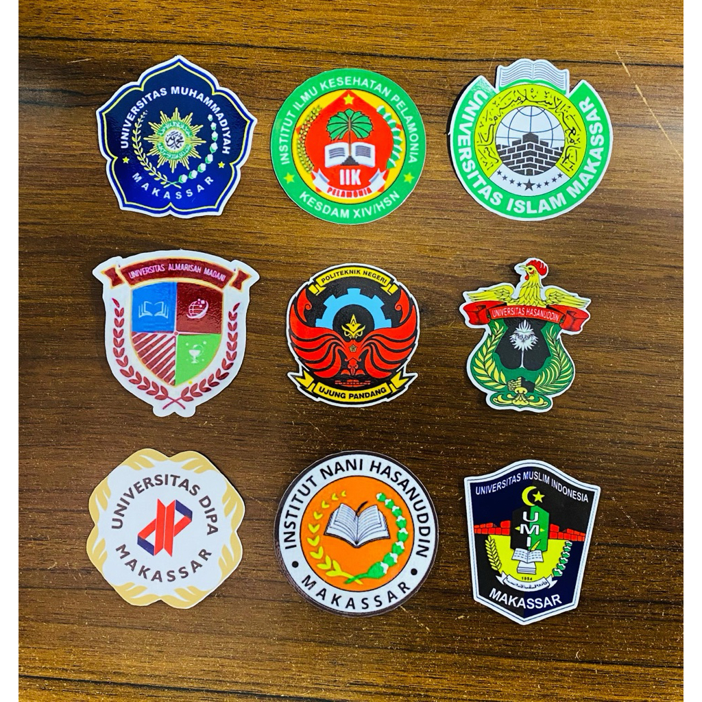STIKER LOGO KAMPUS WATERPROOF - Stiker UNIVERSITAS HASANUDDIN - S UNIVERSITAS MUHAMMADIYAH Makassar 