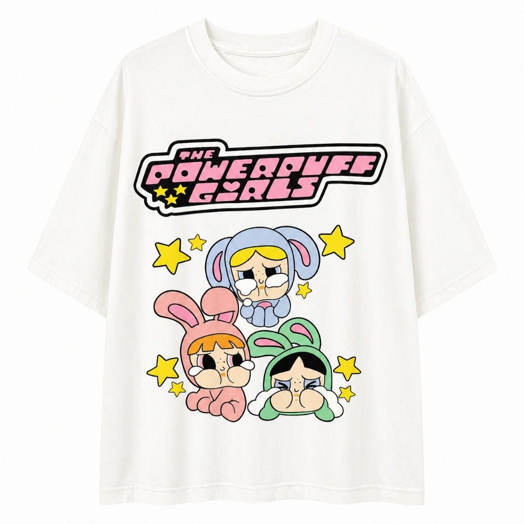 PAKAIAN WANITA QCUMBER TEE - powerpuff girls