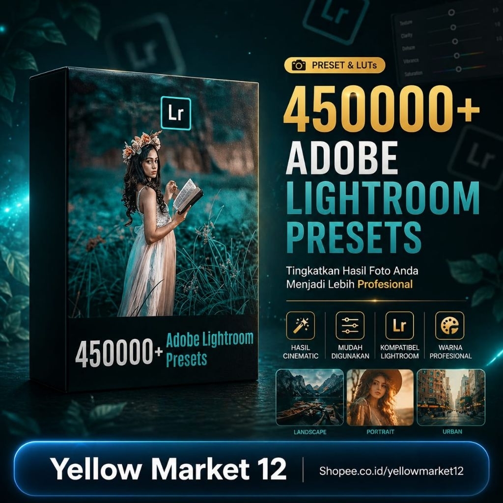450.000+ LIGHTROOM PRESET PACK BUNDLE ALL IN ONE - HAMPIR SETENGAH JUTA PRESET - Yellow Market 12