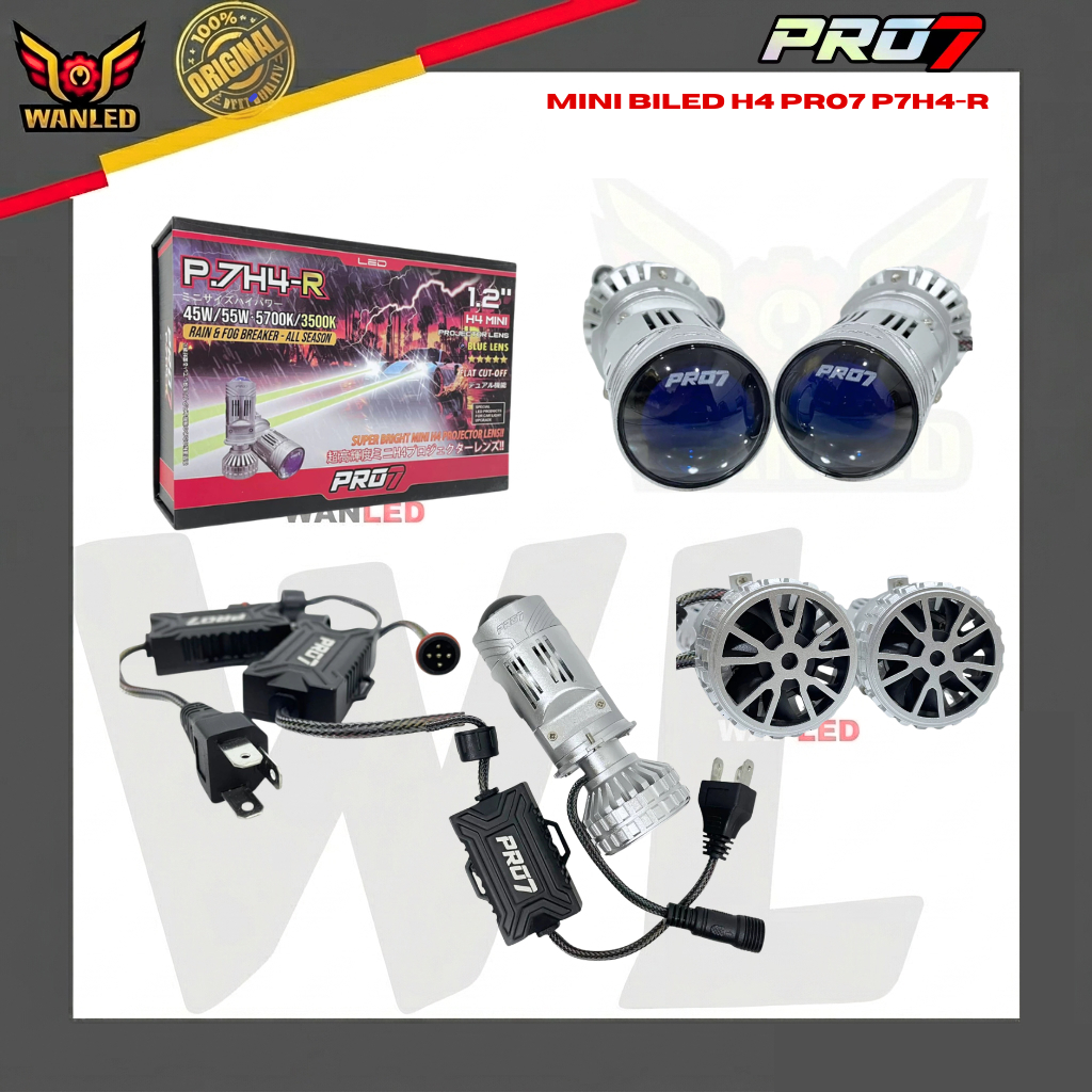 MINI BILED H4 PRO7 P7H4-R PNP TINGGAL PASANG GARANSI RESMI PRO7 PREMIUM MINI BILED