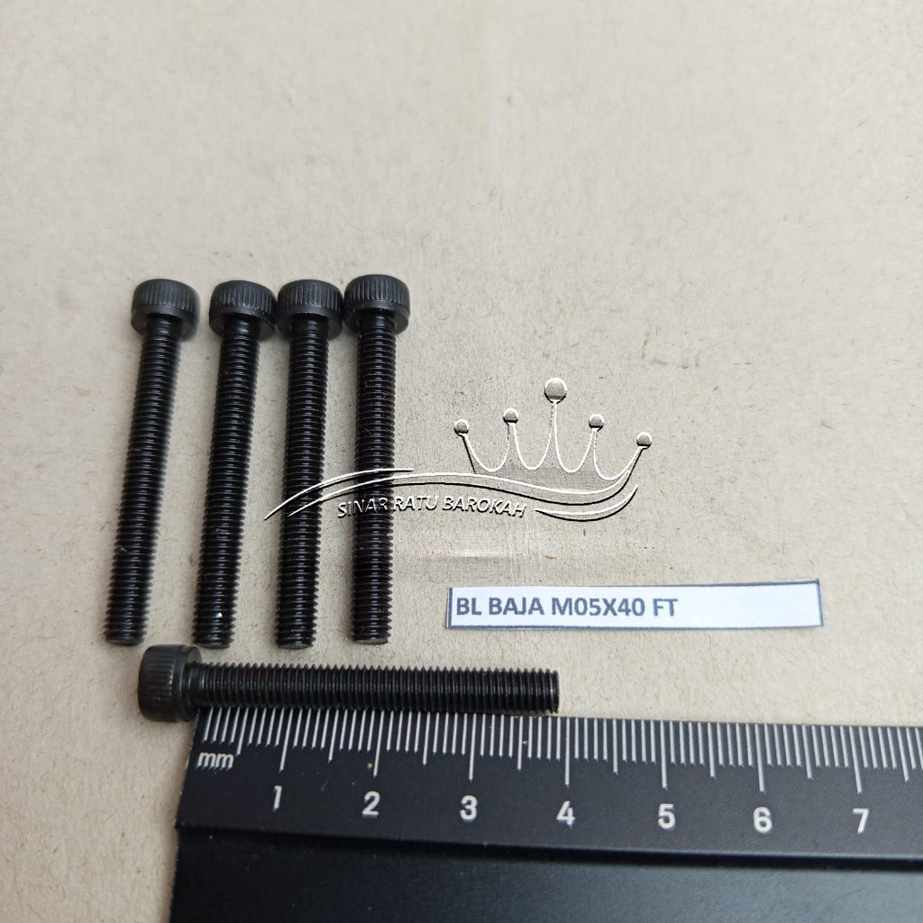 BAUT L M5X40 BAJA PANJANG 4 CM 4CM BAUD 8 L BAJA M5 X 40 KUNCI L4 L 4 KUNCI PAS 8 FULL DRAT WARNA HI