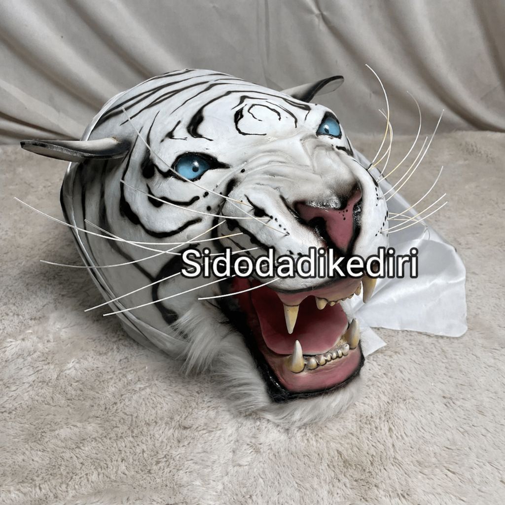 TOPENG MACAN KEPALA MACAN HARIMAU MACAN TUTUL KAUT KOKOH BAHAN RESIN