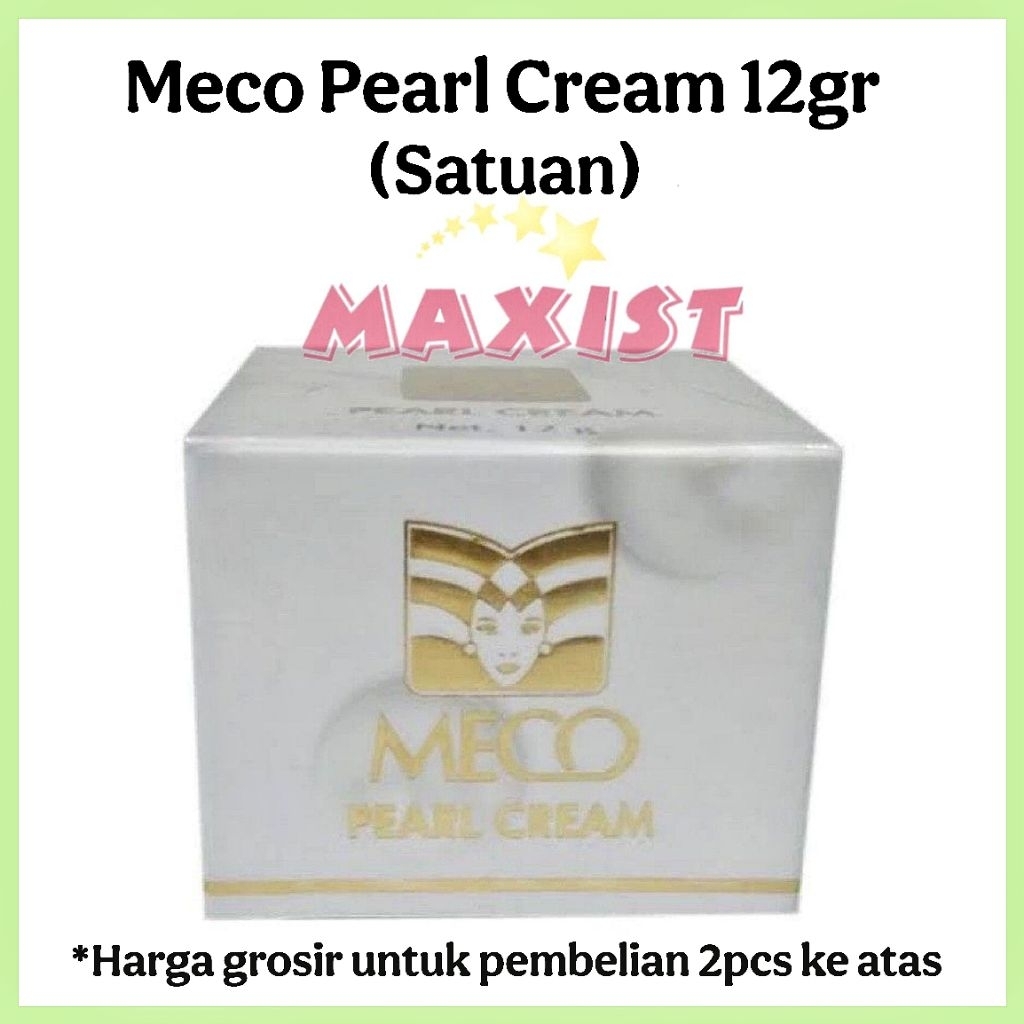 Meco Pearl Cream 12gr Original BPOM (Satuan) Kemasan Besar 12g 12 gr