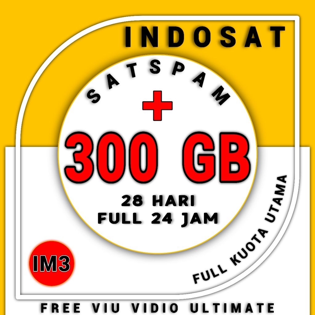 HOT PROMO ISI ULANG KUOTA INDOSAT 300 GB SATSPAM 28 HARI TERMURAH