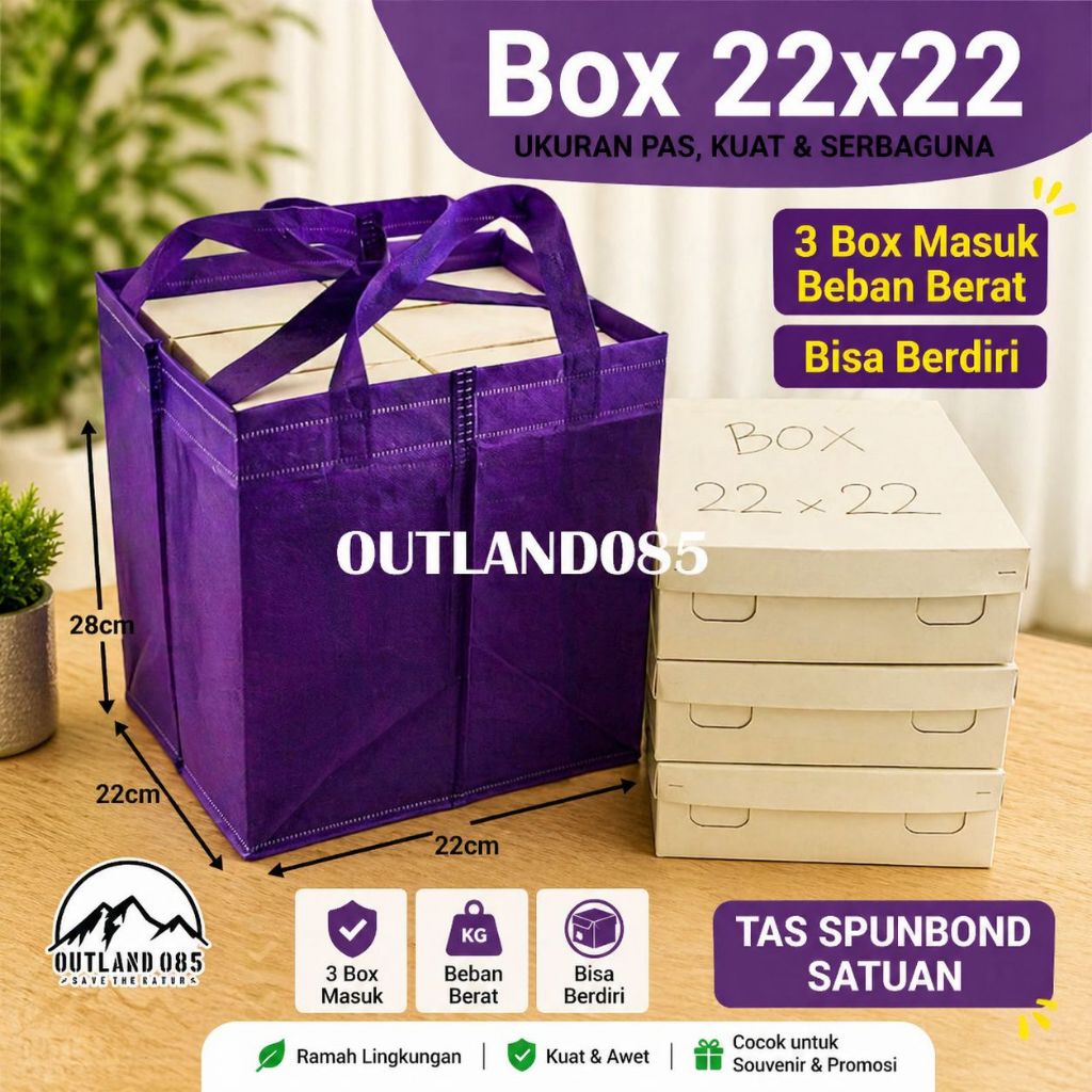 Box 22x22 25x25 20x20 18x18 kardus kotak dus nasi kue plastik berkat tas hajat pesta