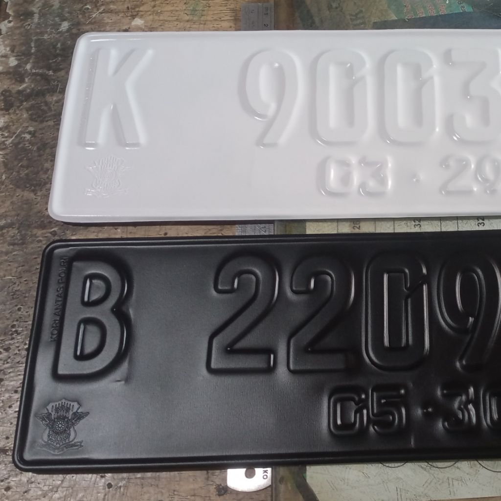 Plat Nomor Mobil Standar || Font Baru & Font Lama