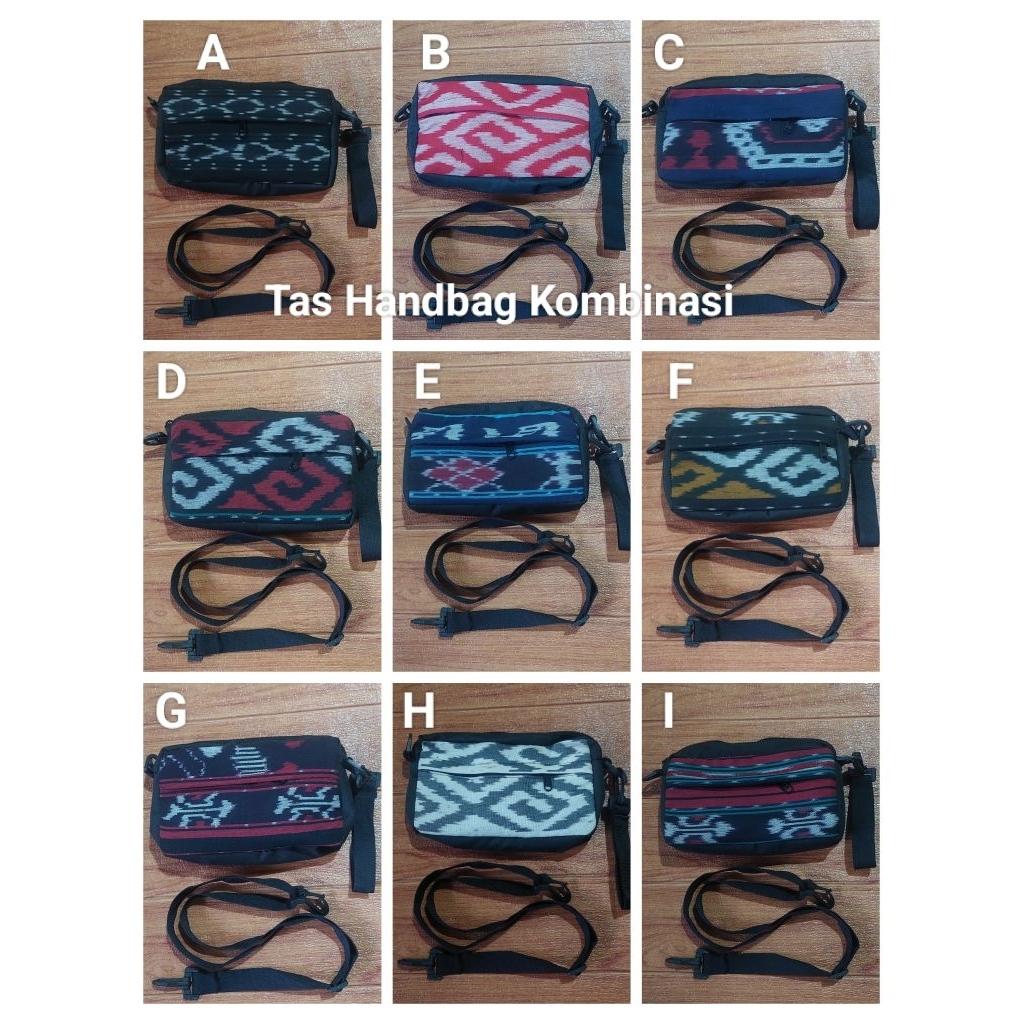 Tas Clutch Pria  Tenun Handbag Pegangan Laki-laki Tas Tenun Kombinasi