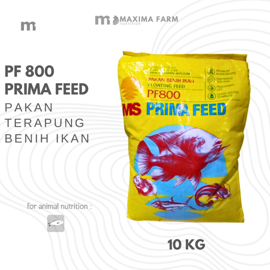 Pakan Bibit Ikan Prima Feed PF800  1 Karung 10KG PF128 PF500 PF800 PF1000