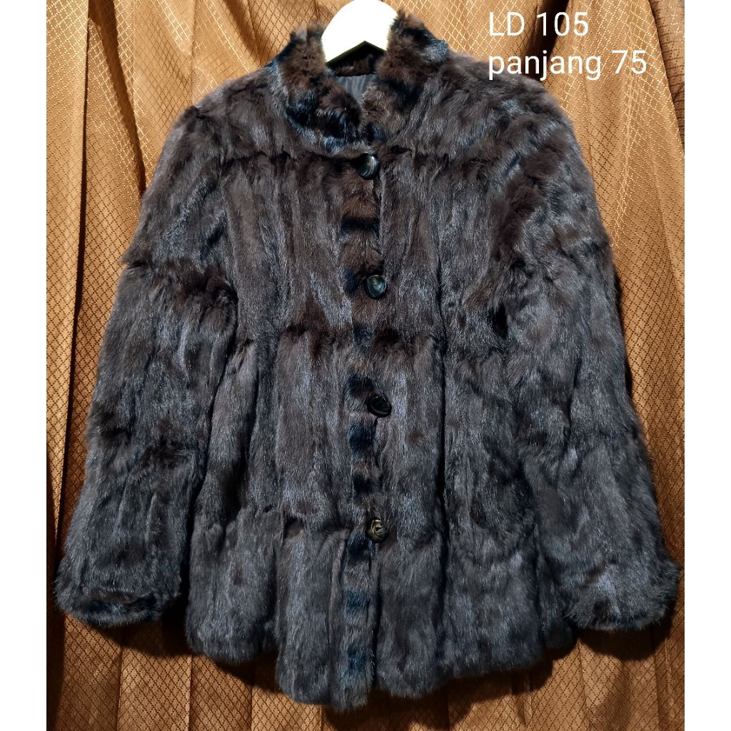 jaket full bulu asli silk coat mantel sutra jaket bolak balik coat fur squirrel coat bulu tupai jake