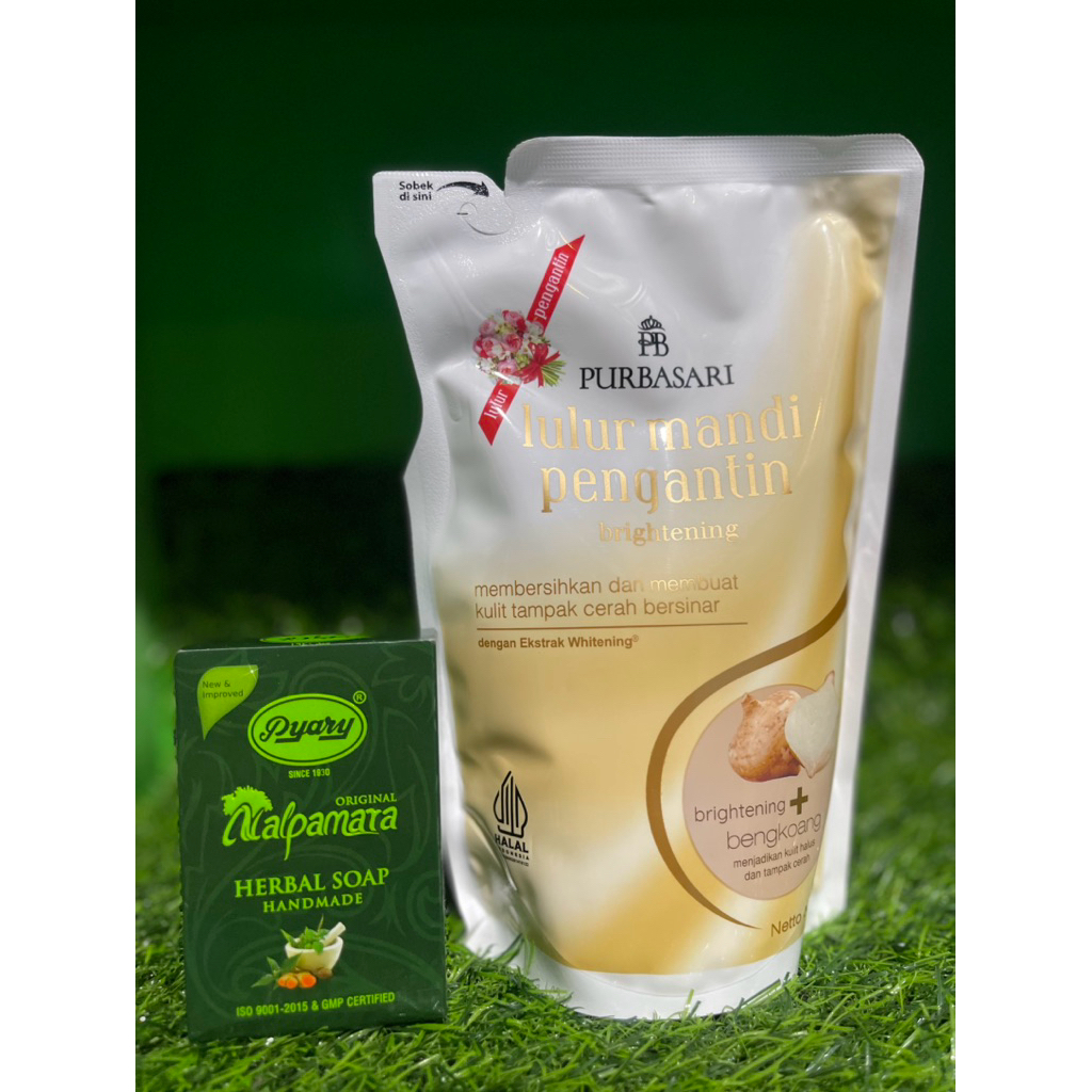 [PAKET RACIKAN VIRAL] PURBASARI Lulur Pengantin 500gr + SABUN NALPAMARA
