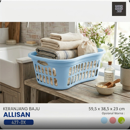 KERANJANG BAJU PLASTIK / KERANJANG BAJU ALLISAN / KERANJANG BAJU KOTOR  -GOODGOODSO