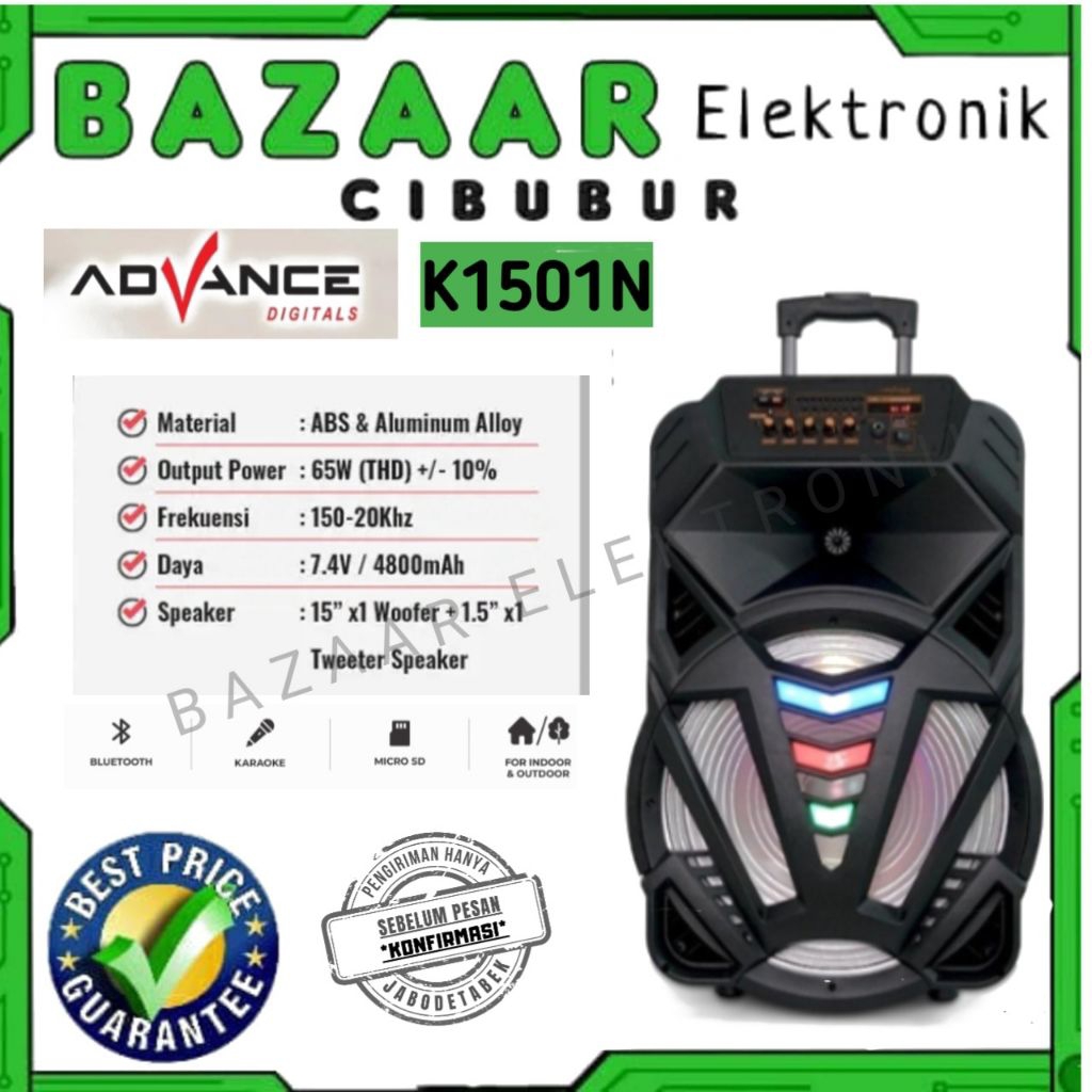 SPEAKER PORTABLE ADVANCE 15 INCH K-1501N / K 1501 N / K1501N