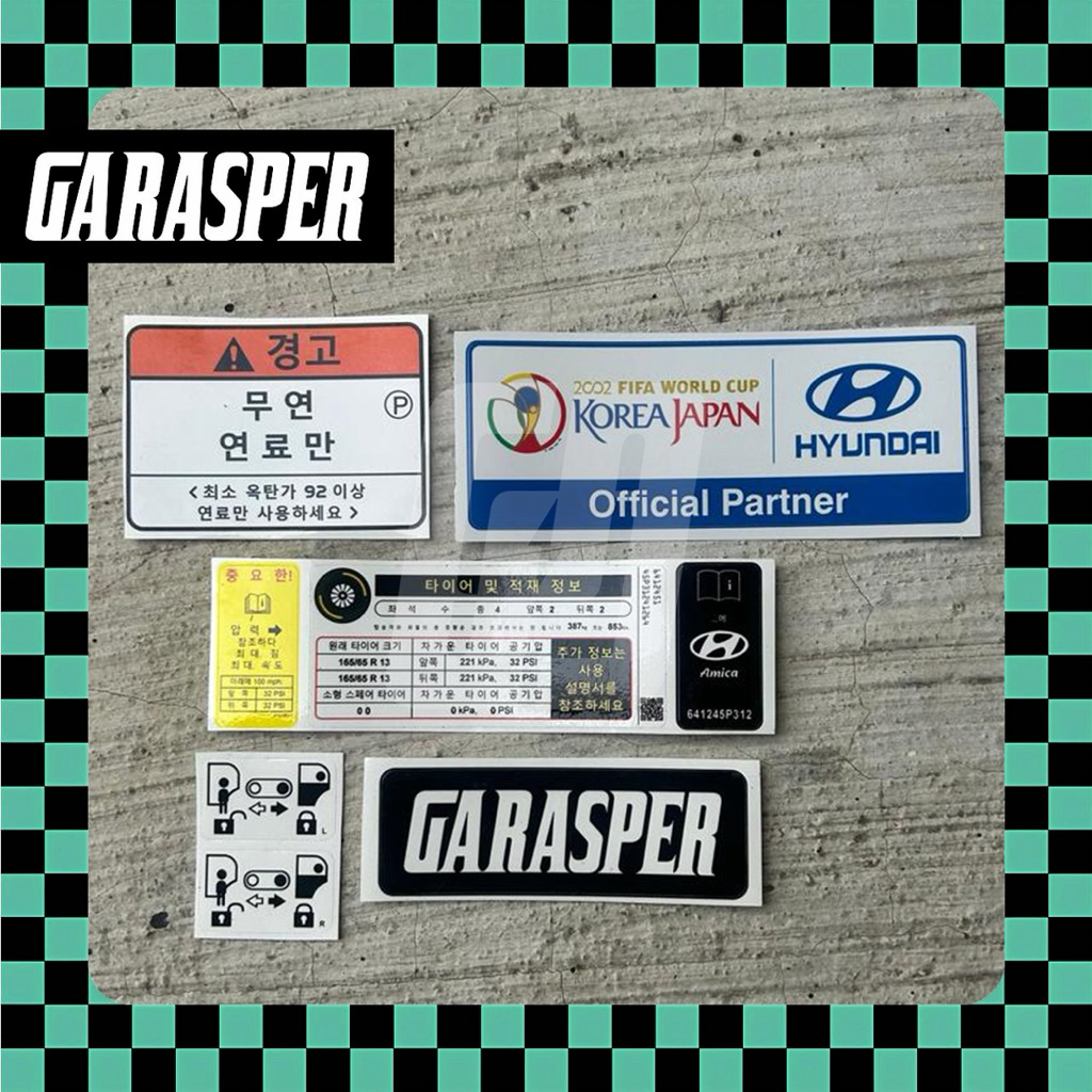 Sticker/Stiker Set Detail Hyundai Amica (Kia Visto)