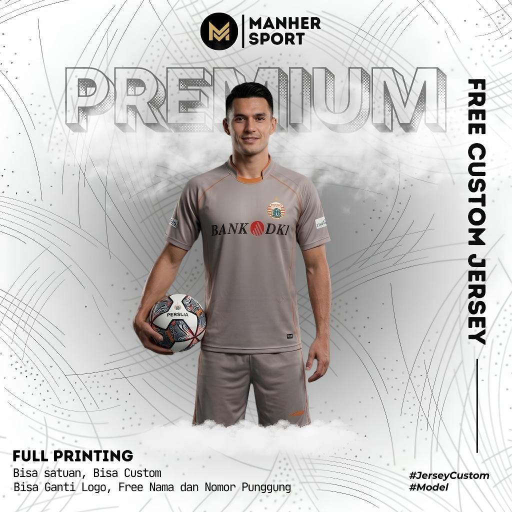 Jersey Persija 2003 Piala Emas Bang Yos Full Printing Custom