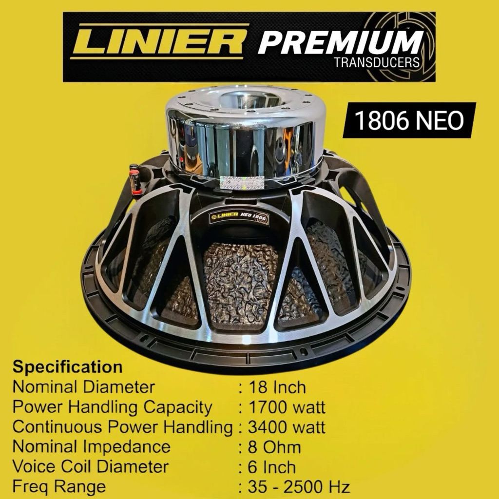 Speaker subwoofer linear linier neo 1806 original