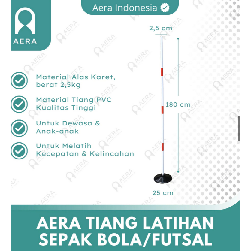 Agility Pole Post Tiang Latihan Sepak Bola | Tiang Latihan Lari Sepak Bola | Alat Latihan Tanda Rint