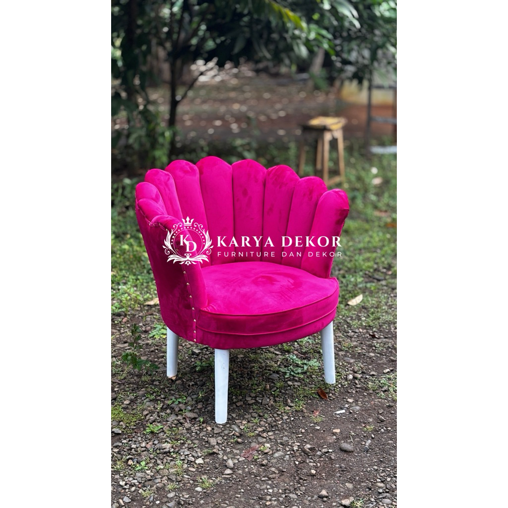 sofa kerang pelaminan / engkel sofa pelaminan bludru