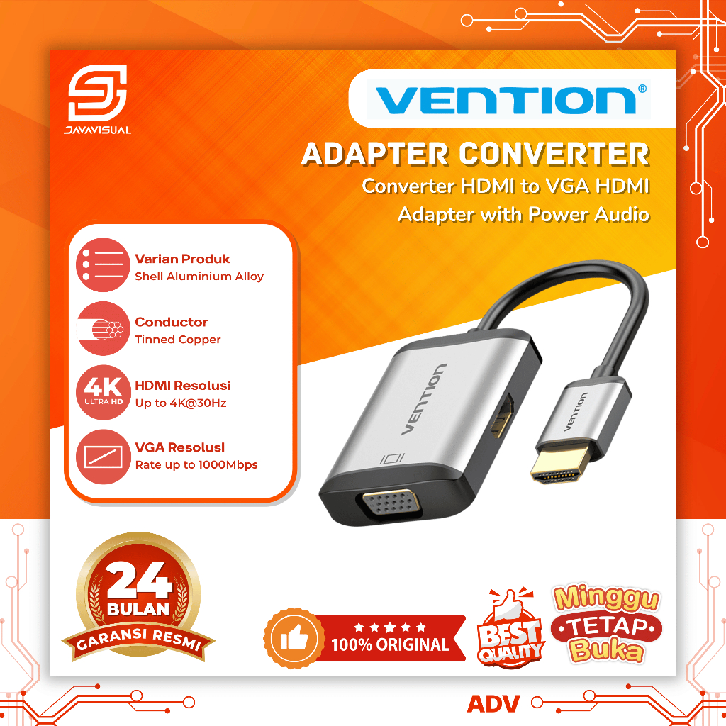 [JaVis] ADAPTER HDMI TO HDMI VGA+AUDIO POWER VENTION