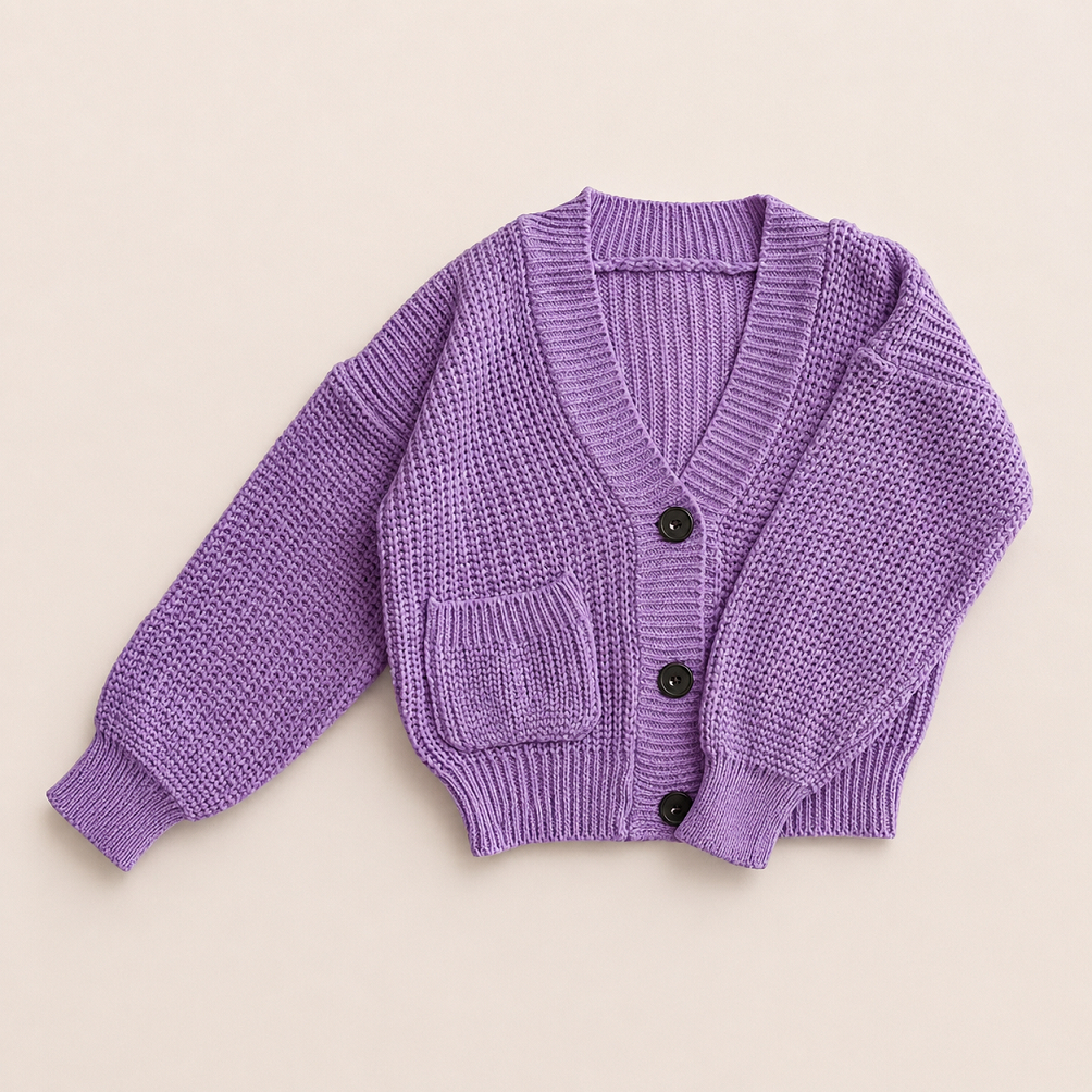 Cardigan Rajut Anak Perempuan 2 - 12 Tahun Kardigan Anak Perempuan