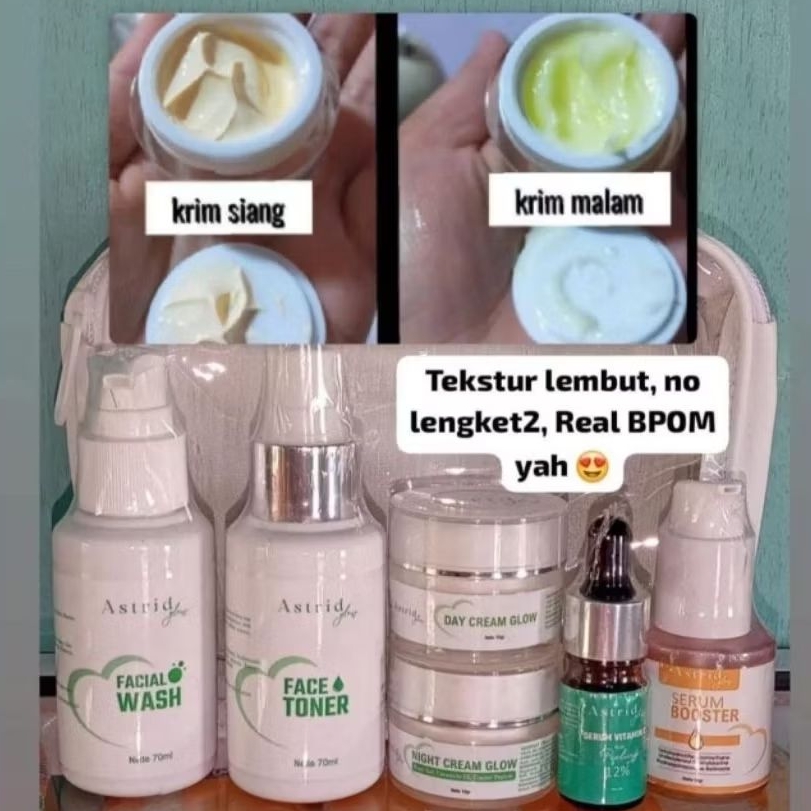 Astrid glow Beauty Paket Flek - Mencerahkan, Menyamarkan Flek, Aman untuk Bumil