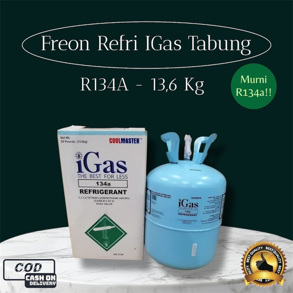 Freon IGas R134 Tabung // Freon Tabung IGas R134 // Murni R134 100% - 13.6 Kg