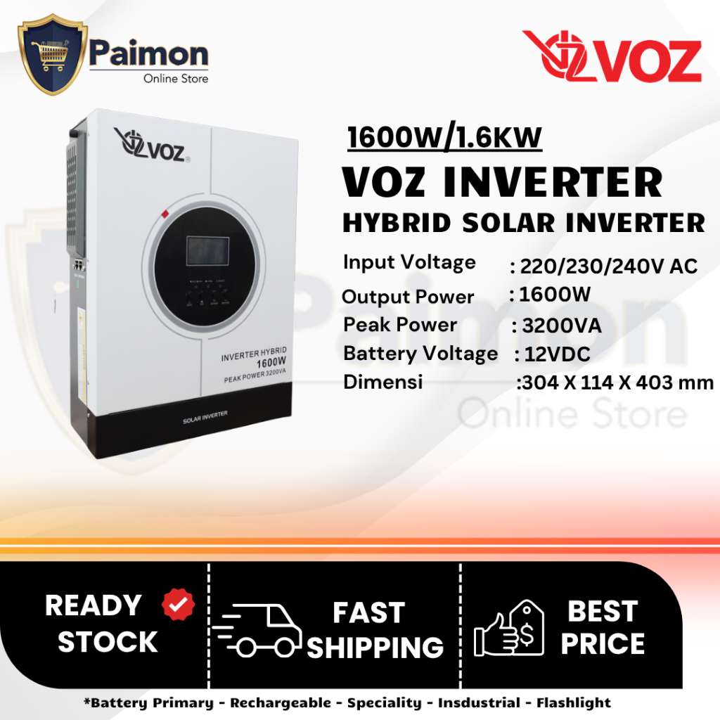 VOZ HYBRID SOLAR INVERTER 1600W | HYBRID SOLAR INVERTER 1.6KW