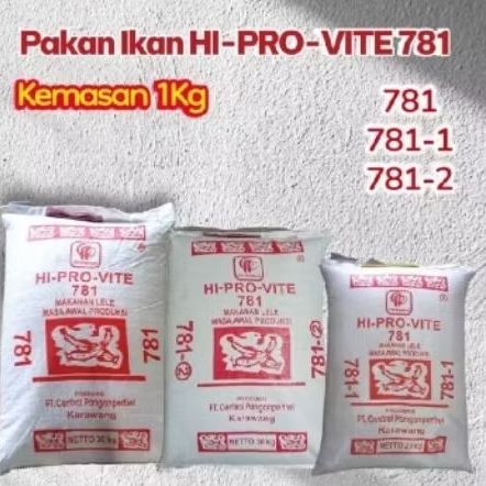 pelet apung  Hl PRO VITE 781-1/781-2/781-3/ 1kg
