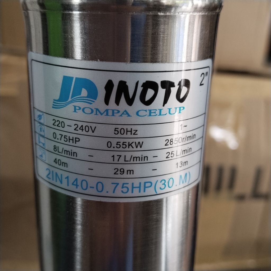 Submersible Pump Inoto 0.75HP 075HP 0,75HP + CONTROL BOX + KABEL Pompa Satelit 2in 2" 2 inch Pompa S