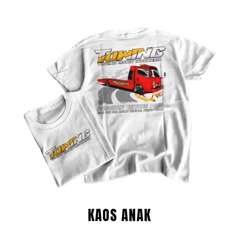 KAOS KOMBINASI TRUK TOWING - BAJU TRUK OLENG ANAK UMUR 2 - 10 TAHUN TERBARU