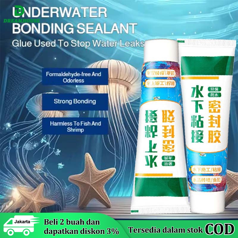 Lem Sealer Anti Bocor Lem Anti Air Super Kuat Perekat Kedap Air Lem Kaca Akuarium Tahan Air Yang Kua
