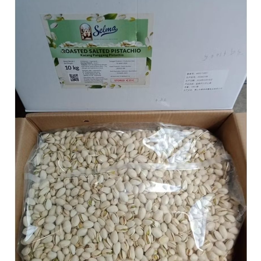 karton Kacang Pistachio dus 10kg/kacang pistachio fustuk/kacang ketawa