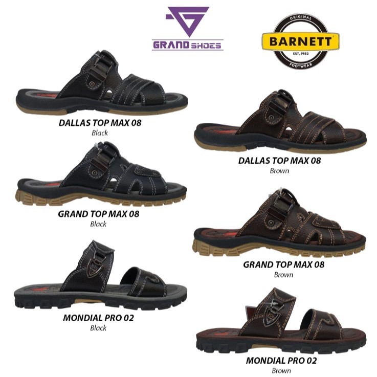 Barnett barnet GRAND TOP MAX sandal slop slide pria dewasa ringan anti slip casual terbaru Original