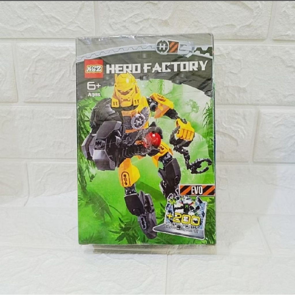Mainan Bongkar Pasang Bricks Robot Evo KSZ Hero Factory 6+ Ages