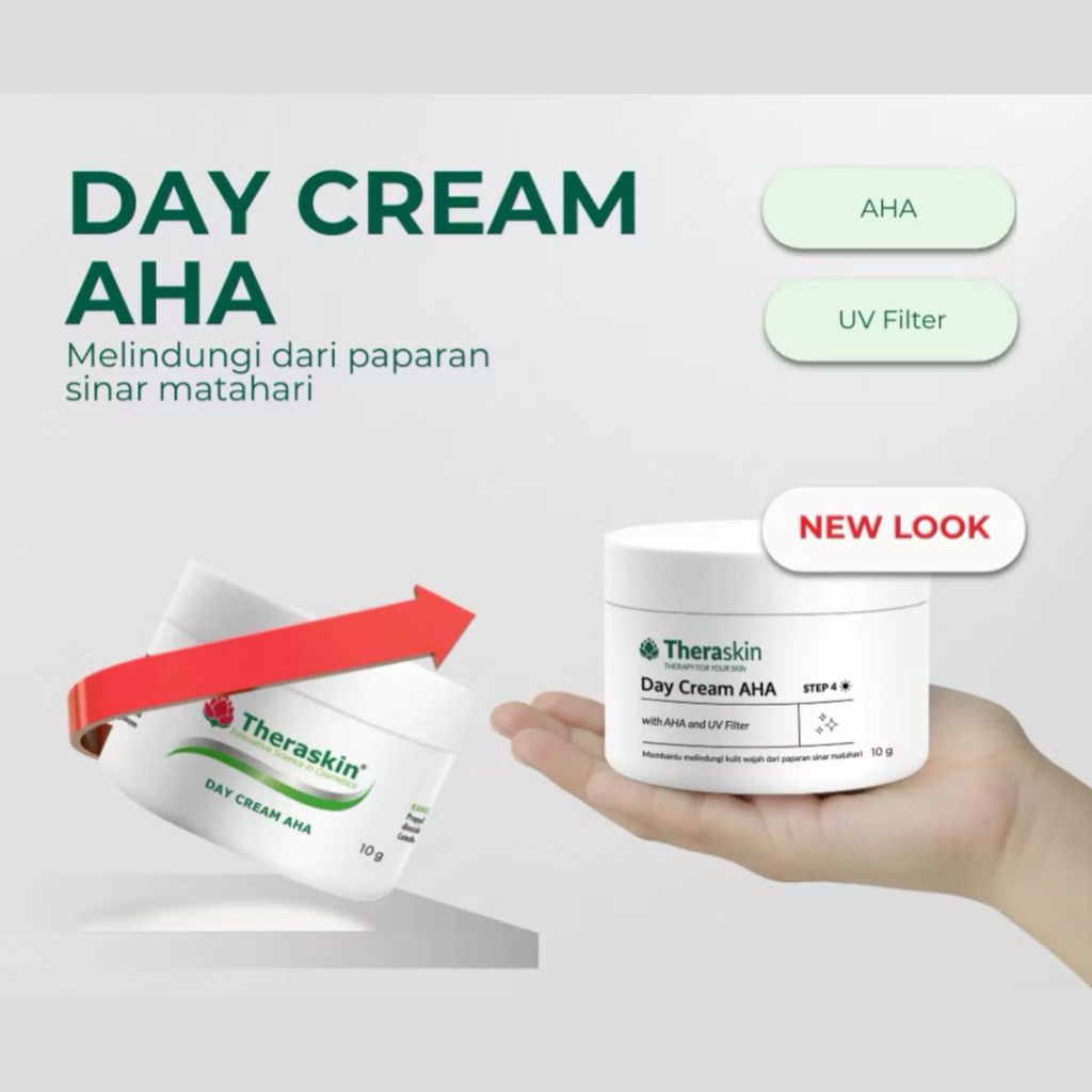 Theraskin DAY CREAM AHA (Cream siang) dengan SPF 30 Untuk wajah Flek dan juga Kusam