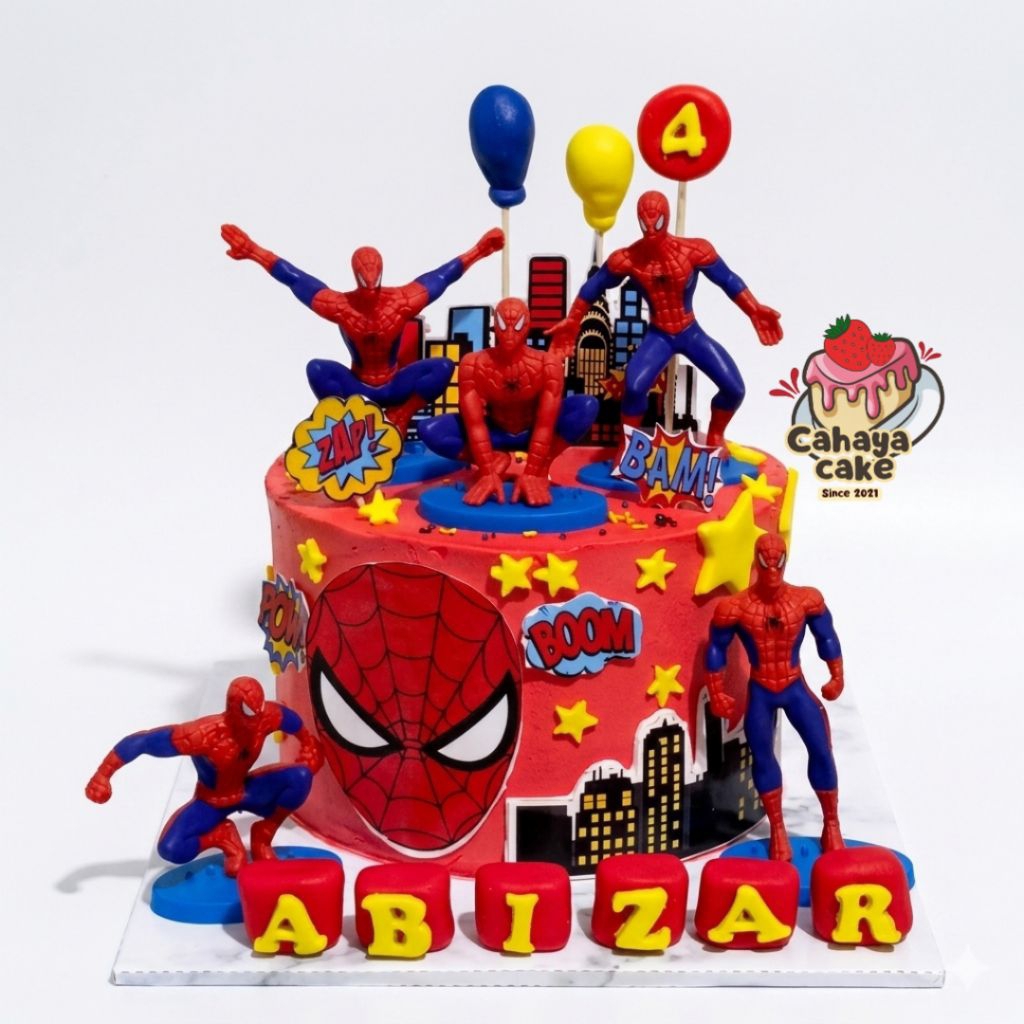 Kue Ulang Tahun Spiderman / Spiderman Cake / Kue Ultah Karakter Anak