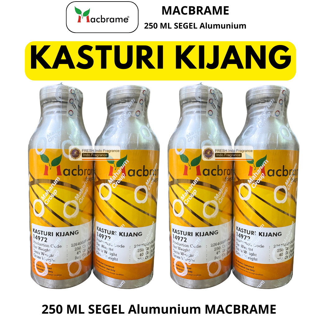 KASTURI KIJANG MACBRAME 250 ML SEGEL Alumunium Bibit Parfum Arabian - Biang Minyak Wangi Berkualitas