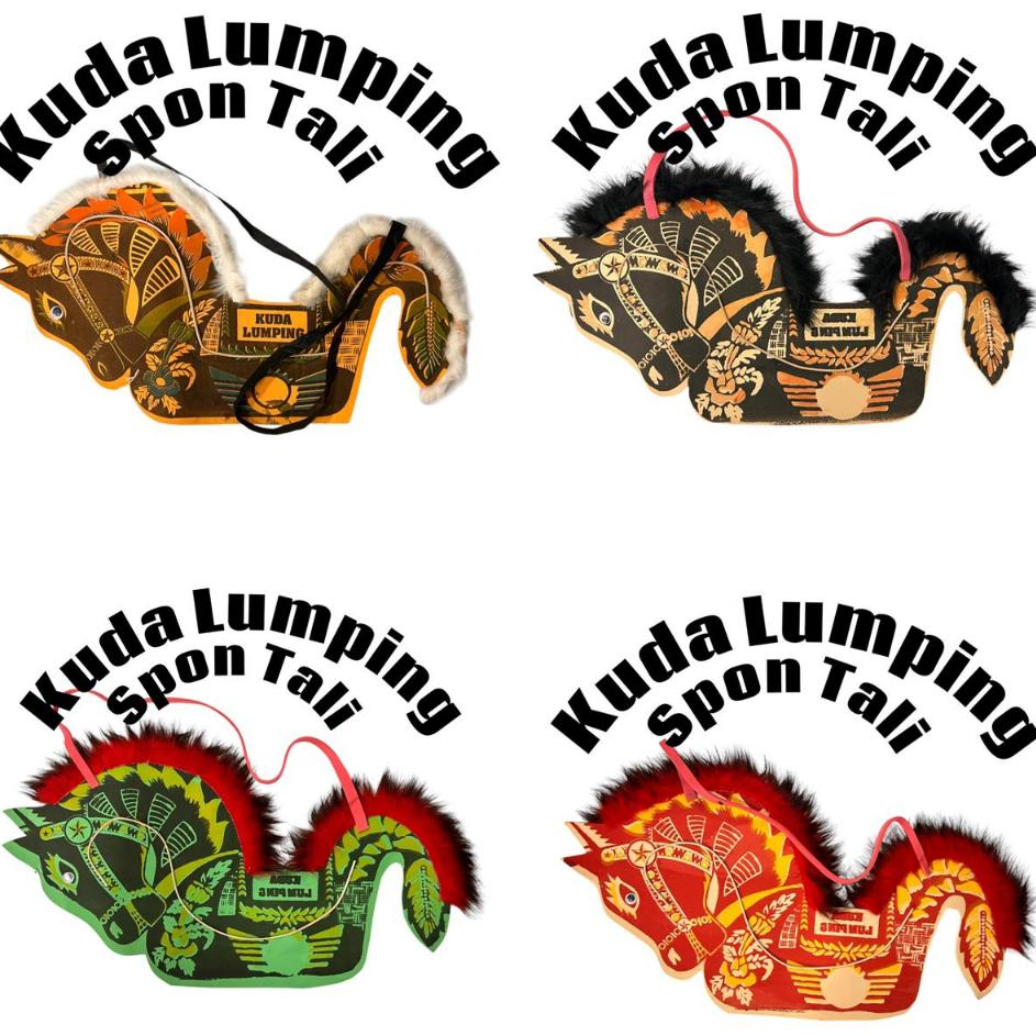 Mainan Anak Kuda Lumping Bahan Spon Dengan Tali Panjang