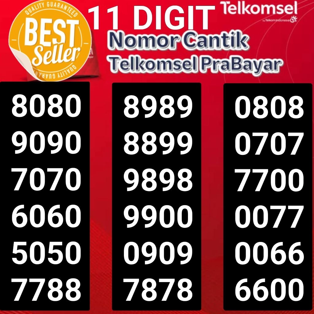 Kartu Perdana Telkomsel Simpati 11 Digit Nomor Cantik Telkomsel Simpati 11 Digit 8899 8989 8888 9898
