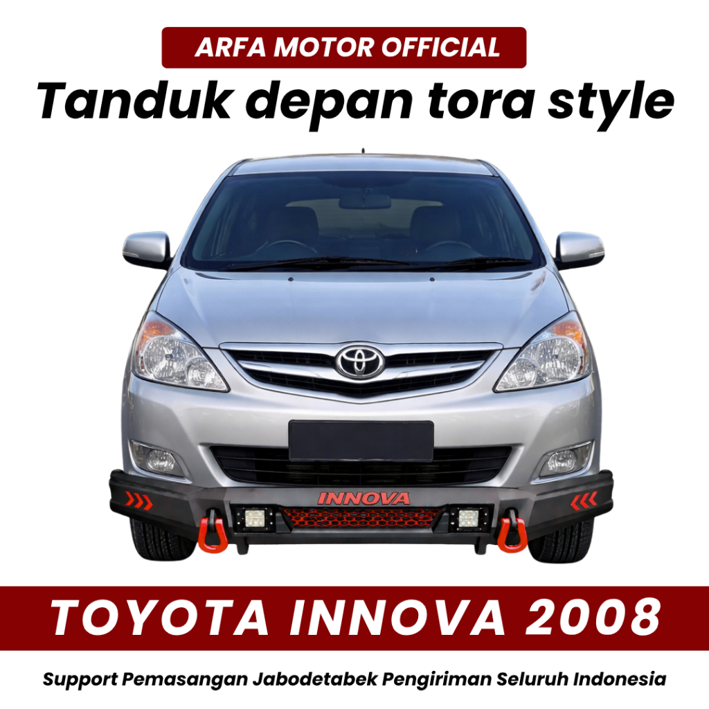 TANDUK DEPAN INNOVA 2008 CUSTOM TORA TOWING PENGAMAN PELINDUNG BEMPER ANTI KARAT